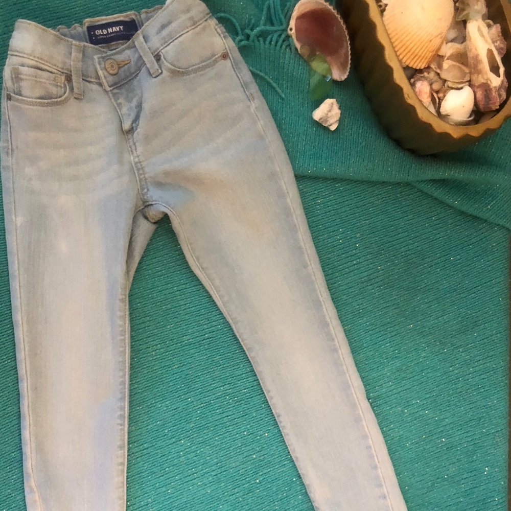 Girls light blue slim jeans with stretch